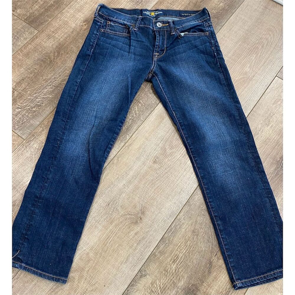 Lucky brand Women's Straight Leg Jeans Dark Wash Blue Size 2/26 Sweet n cropped
